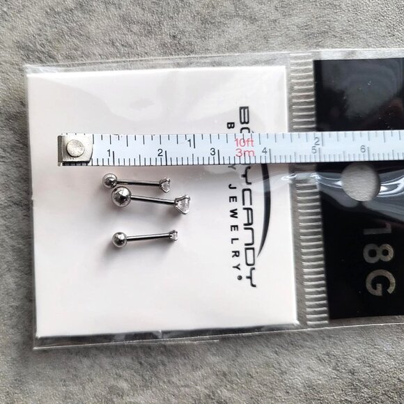 6 Cubic Zirconia Earrings (2 Sets of 3) - Picture 2 of 2